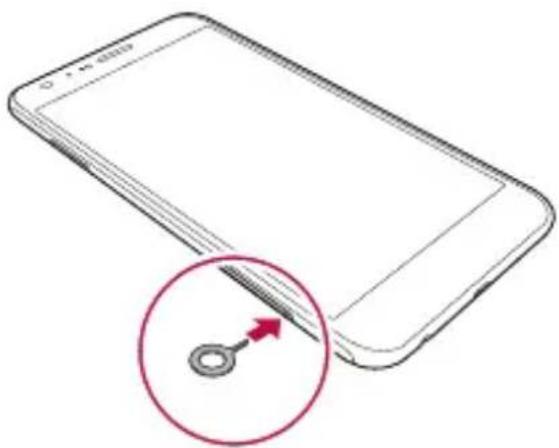 LG K580 - Installing the SIM card - 1