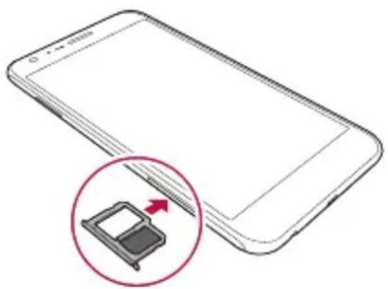 LG K580 - Réinsérez le support de carte dans son emplacement. - 1