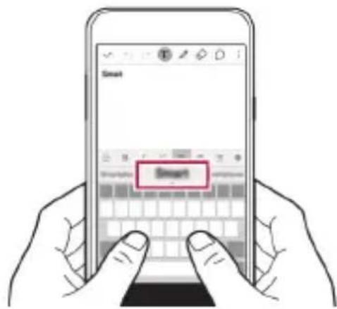 LG K580 - Using Smart keyboard - 1