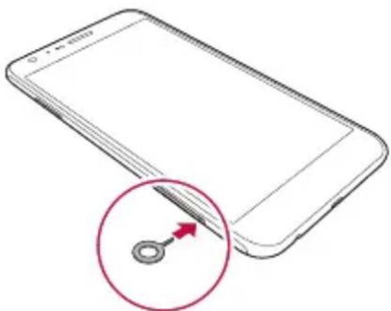 LG K580 - Installation de la carte SIM - 1