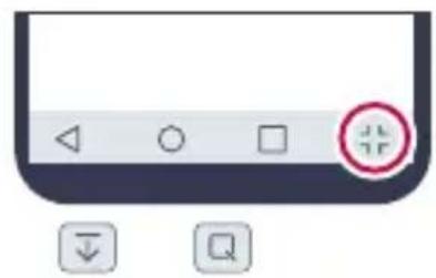 User interface toolbar with navigation buttons and a highlighted circular button