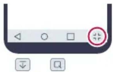 User interface toolbar with navigation and action buttons, including a red circular icon highlighting the next action.