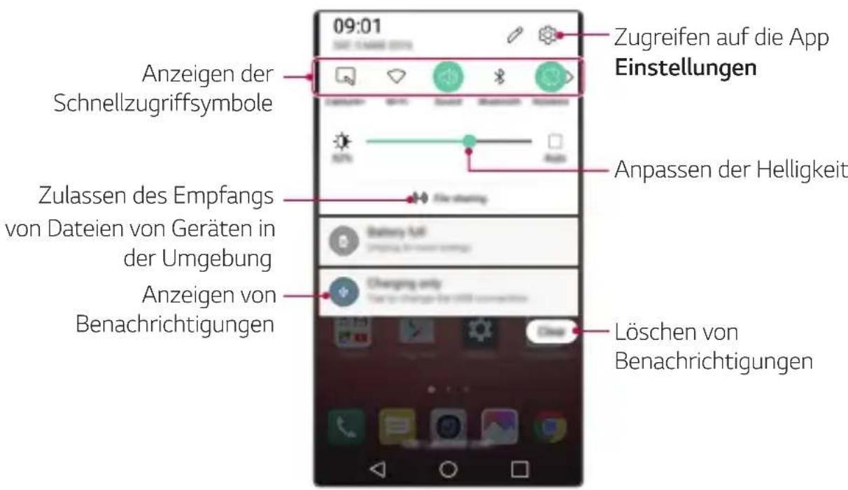 LG K500N - Benachrichtigungs-Panel - 1