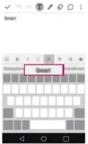 LG K500N - Utilisation du clavier Smart - 1