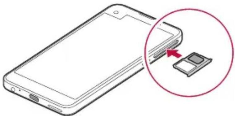 LG K500N - Pladenj za kartice vstavite nazaj v režo. - 1