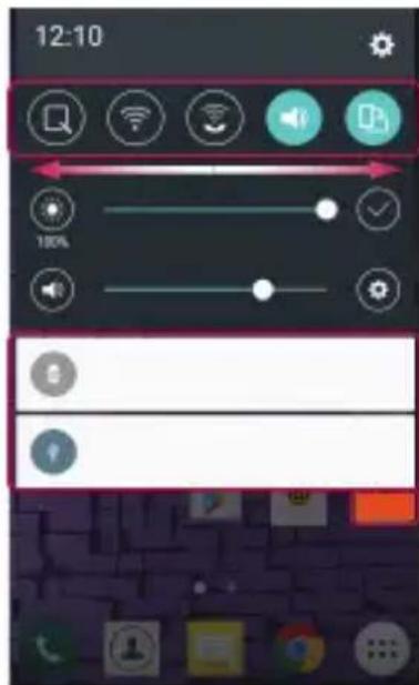 LG K420N - Opening the notifications panel - 2