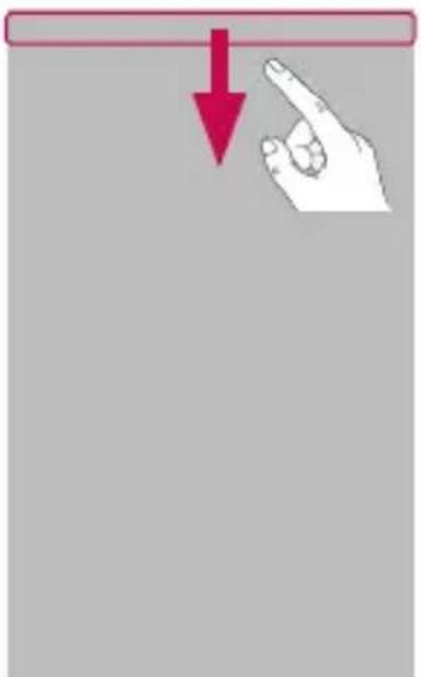 LG K420N - Öffnen des Benachrichtigungs-Plans - 1