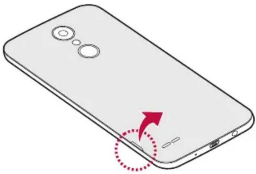 LG M200N - Wkładanie karty pamięci - 1