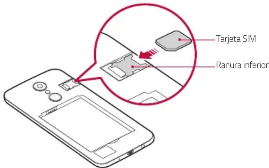LG M200N - Instalación de la tarjeta SIM - 2
