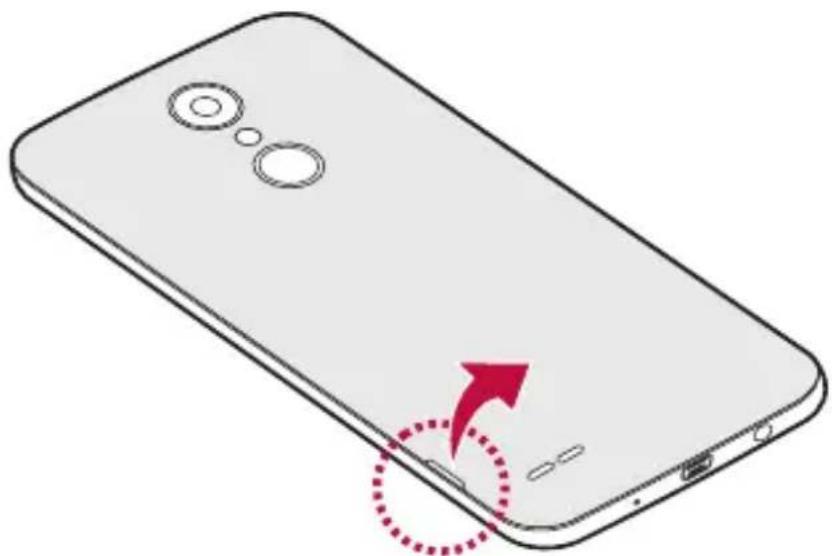 LG M200N - Instalarea cardului SIM - 1