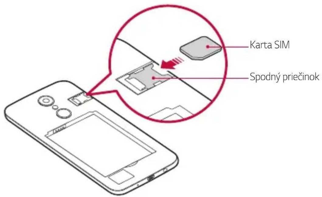 LG M200N - Vloženie karty SIM - 2