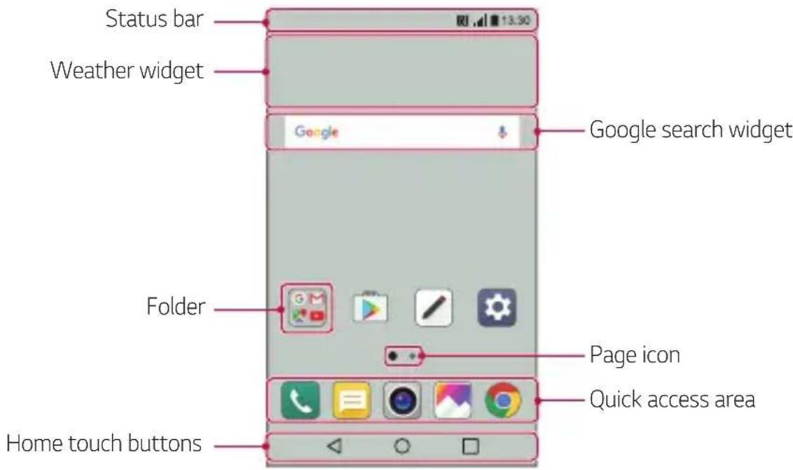 LG M200N - Home screen layout - 1
