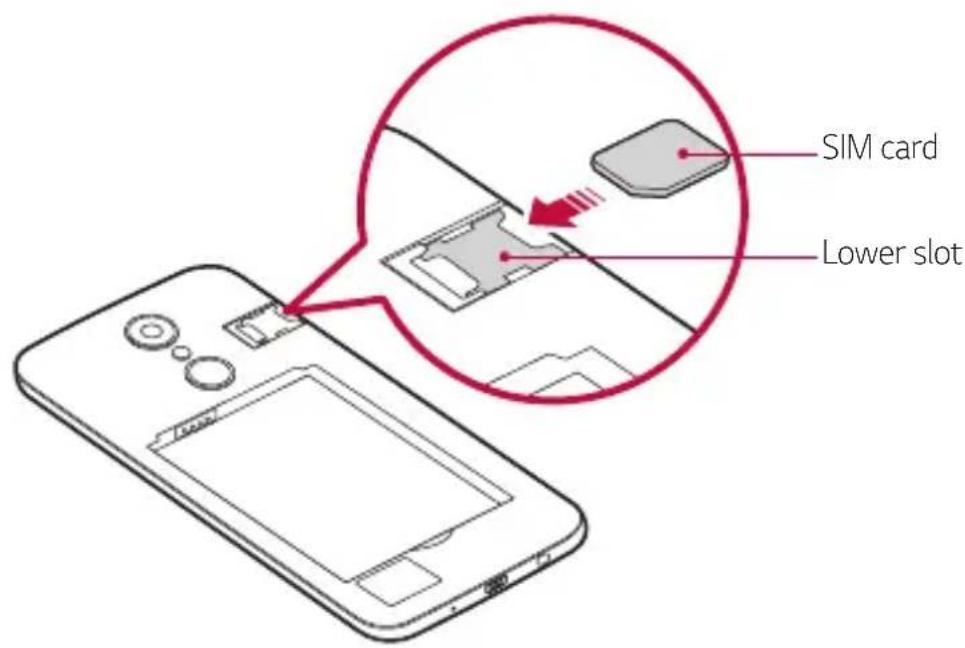 LG M200N - Installing the SIM card - 2