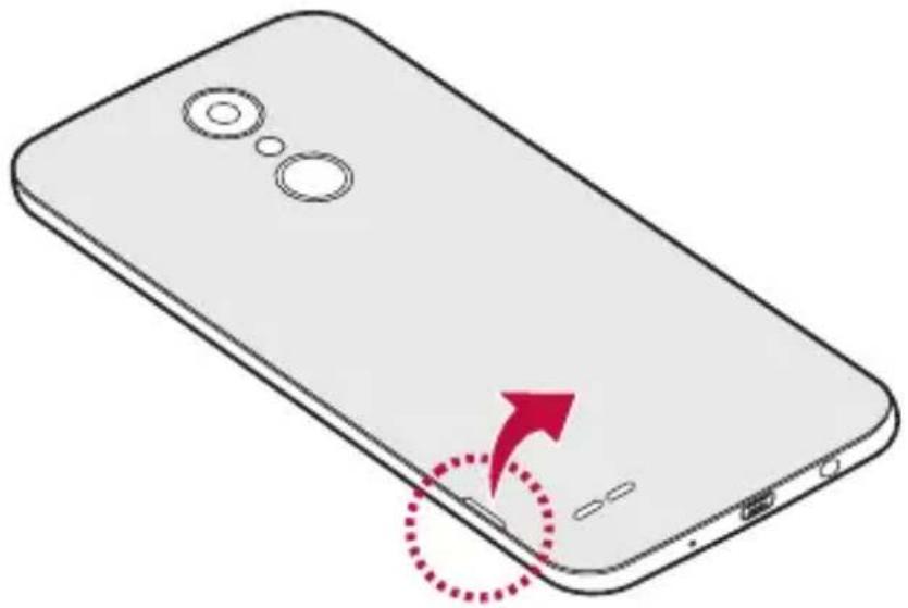 LG M200N - Vloženie karty SIM - 1