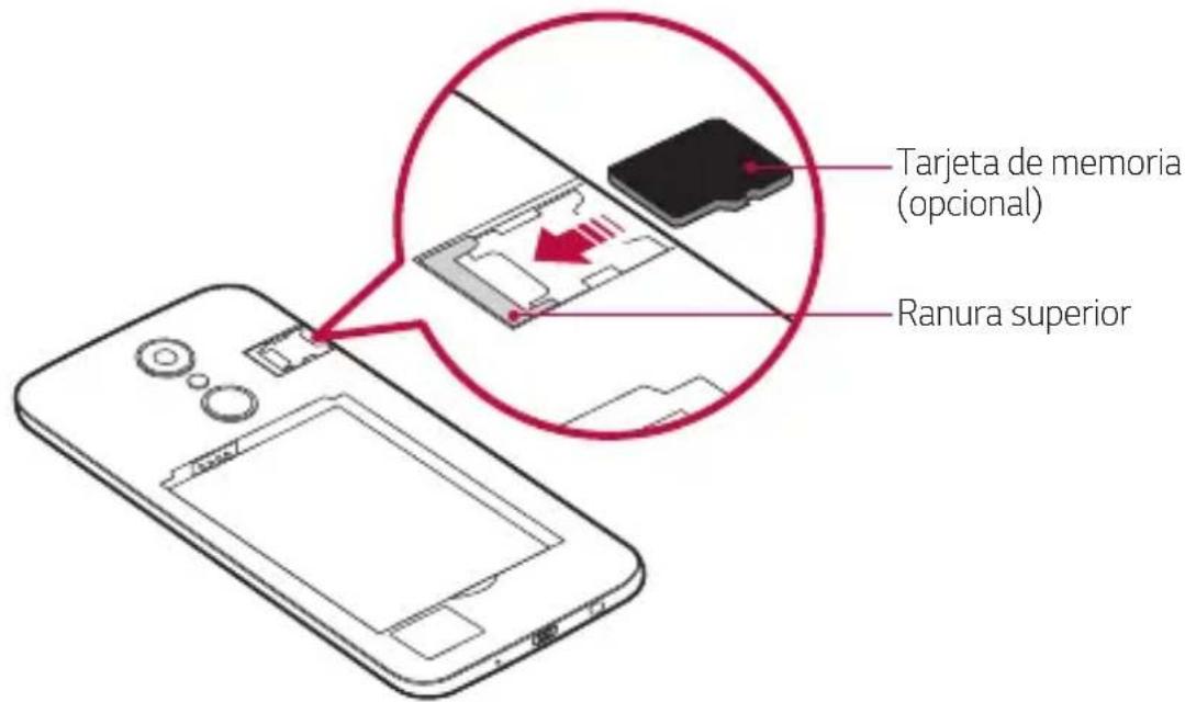 LG M200N - Inserte la tarjeta de memoria en la ranura. - 1