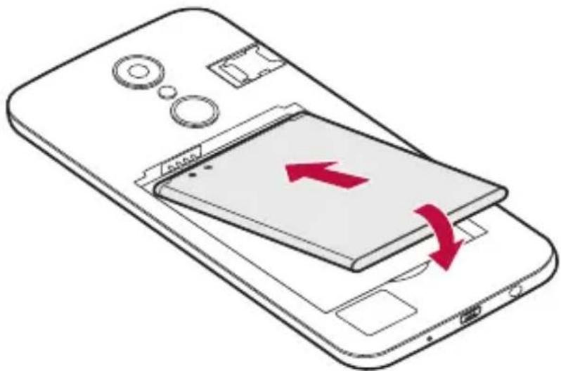 LG M200N - Vložte batériu. - 1