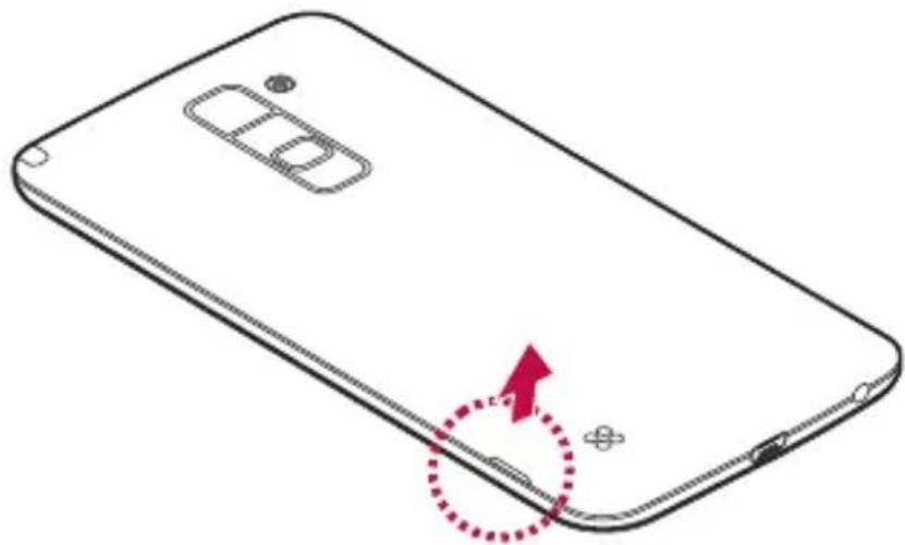 LG K520 - Installation de la carte SIM et de la batterie - 3