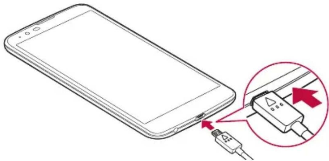 LG K520 - Charging the battery - 2