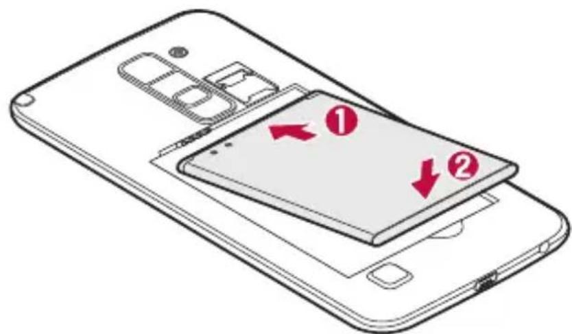 LG K520 - Installation de la carte SIM et de la batterie - 5