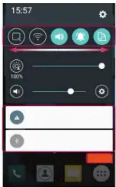 LG K120E - Öffnen des Benachrichtigungs-Plans - 2
