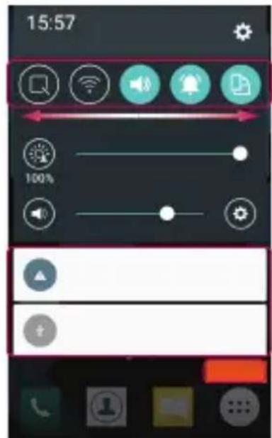 LG K120E - Opening the notifications panel - 2