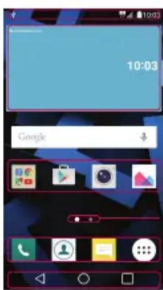 LG K120E - Présentation de l'écran d'accueil - 1