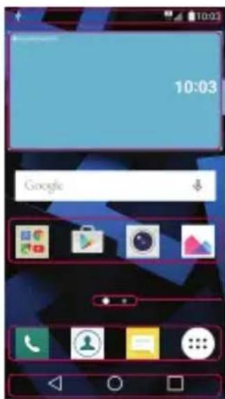 LG K120E - Spoznavanje osnovega zaslona - 1