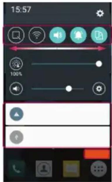 LG K120E - Odpiranje plošće z obvestili - 2