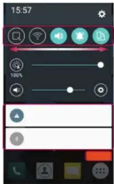 LG K120E - Apertura dell'area delle notifiche - 2