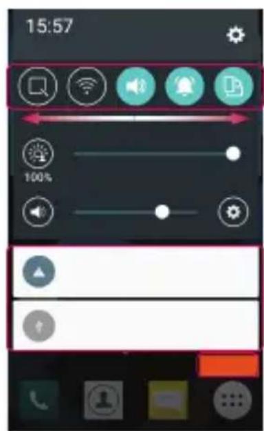 LG K120E - Ouvrir le volet Notifications - 2