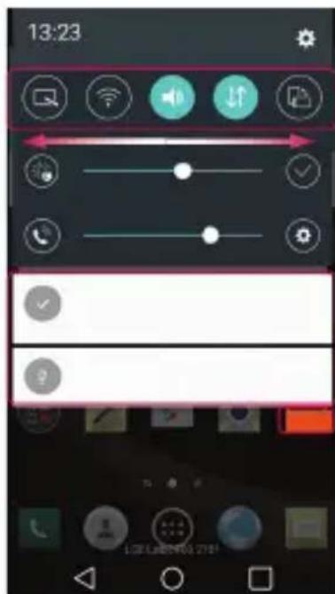 LG H955 - Ouverture du panneau de notifications - 1
