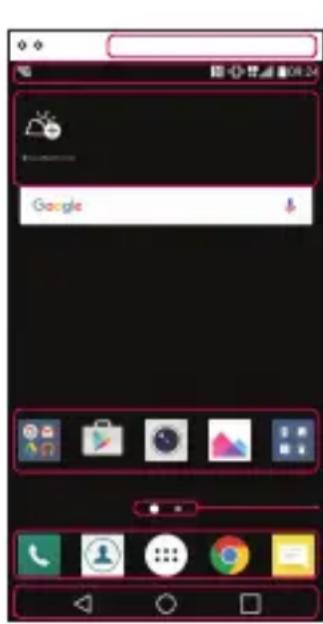 LG H960A - Présentation de l'écran d'accueil - 1