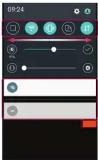 LG H960A - Opening the notifications panel - 2
