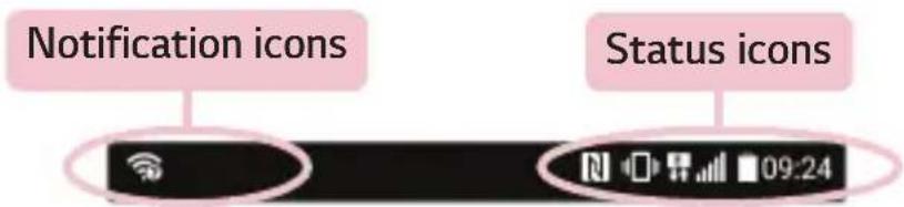 LG H960A - Indicator icons on the Status Bar - 1