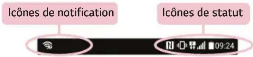 LG H960A - Icônes dans la barre d'état - 1