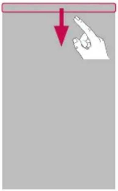 LG H650E - Ouvrir le volet Notifications - 1