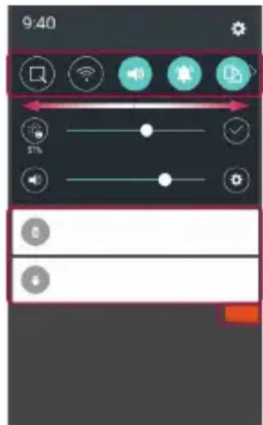 LG H650E - Opening the notifications panel - 2
