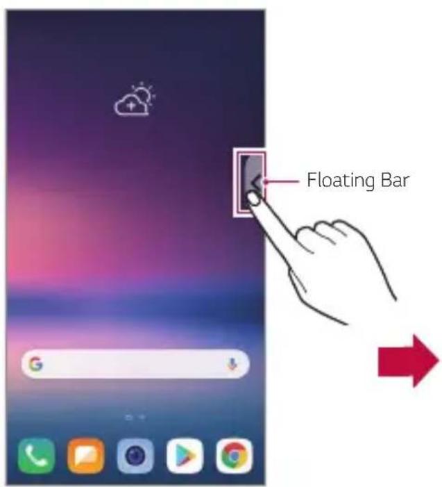 LG H930 - Floating Bar öffnen und schließen - 1