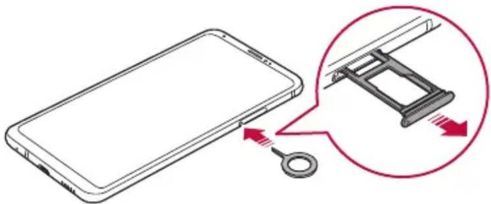 LG H930 - Installing the SIM card and memory card - 2