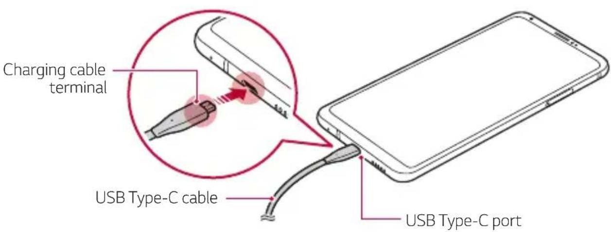 LG H930 - Charging the battery - 1
