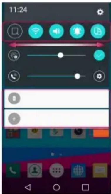LG H525N - Opening the notifications panel - 1