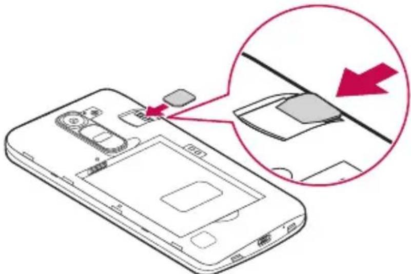LG H525N - Installing the SIM or USIM card and battery - 2