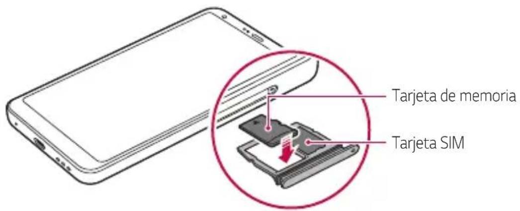 LG H870 - Inserción de la tarjeta de memoria - 1