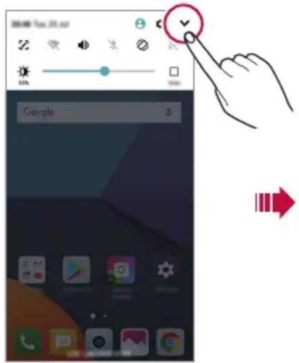 LG H870 - Panel powiadomień - 1