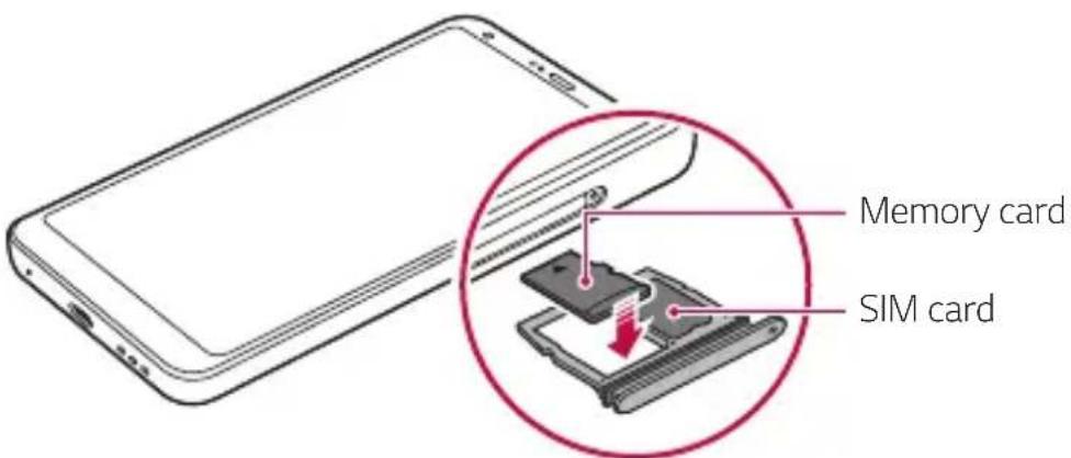 LG H870 - Inserting the memory card - 1
