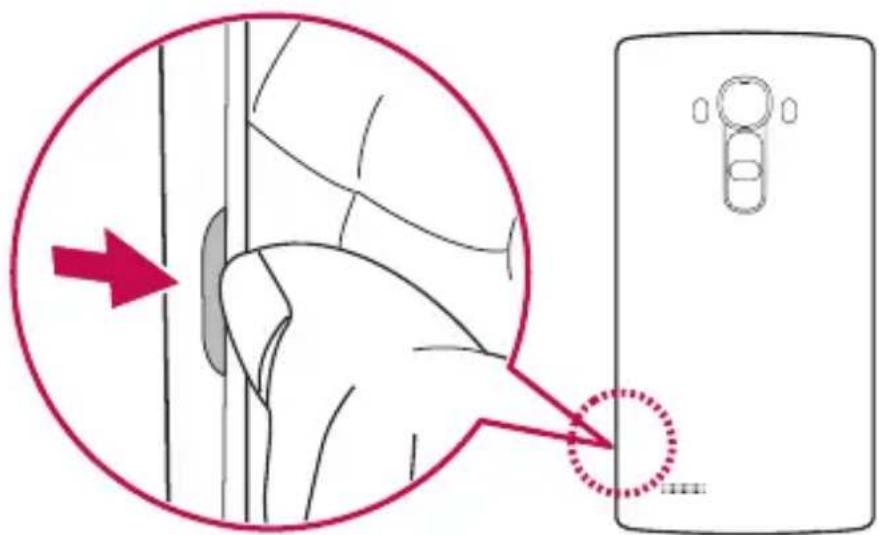LG H815 - Installation de la carte SIM ou USIM et de la batterie - 1