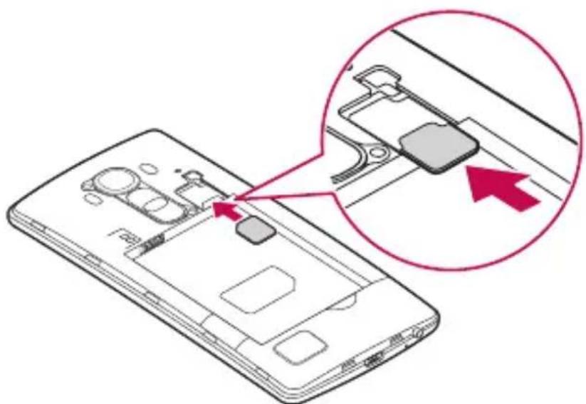 LG H815 - Einsetzen von SIM- oder USIM-Karte und Akku - 2