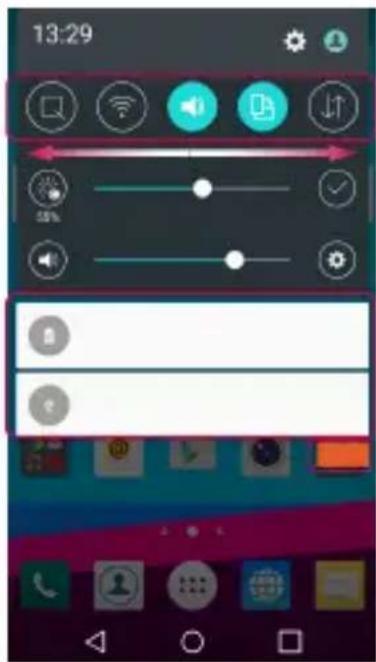 LG H815 - Opening the notifications panel - 1