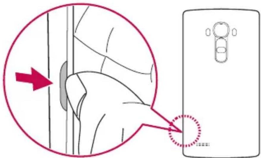 LG H815 - Installing the SIM or USIM card and battery - 1