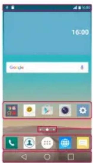 LG H500F - Écran d'accueil - 1